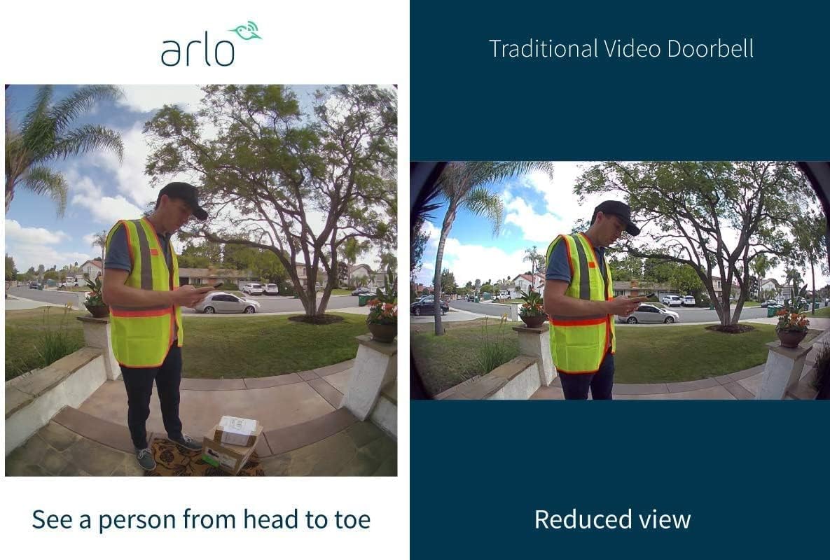 Arlo Essential Wired Video Doorbell Black - AVD1001B Refurbished